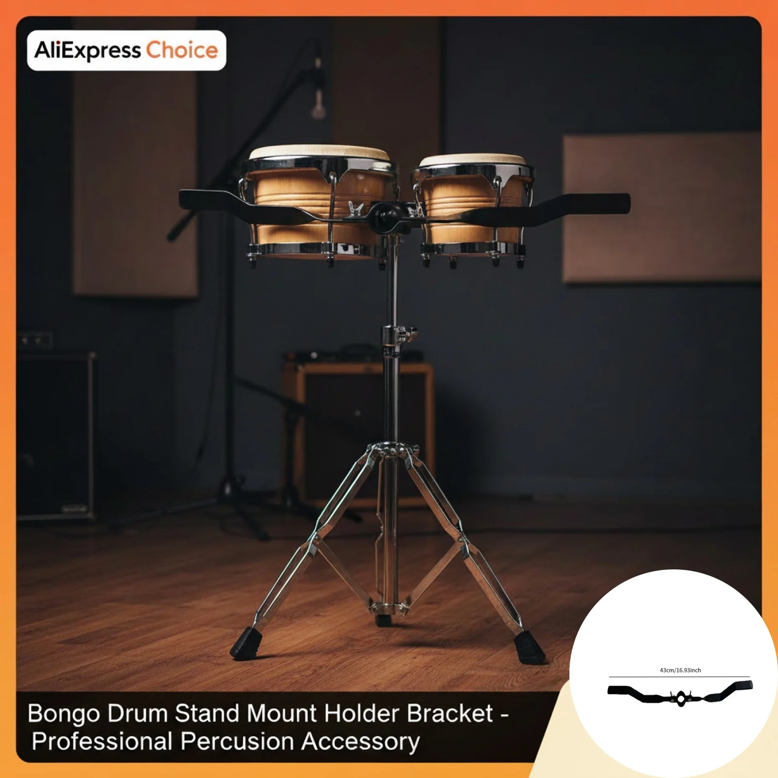 Drum Stand Base Support Tray Bongo Drum Stand Mount Holder Support Rod Drum Bracket Musical Instrument Supplies