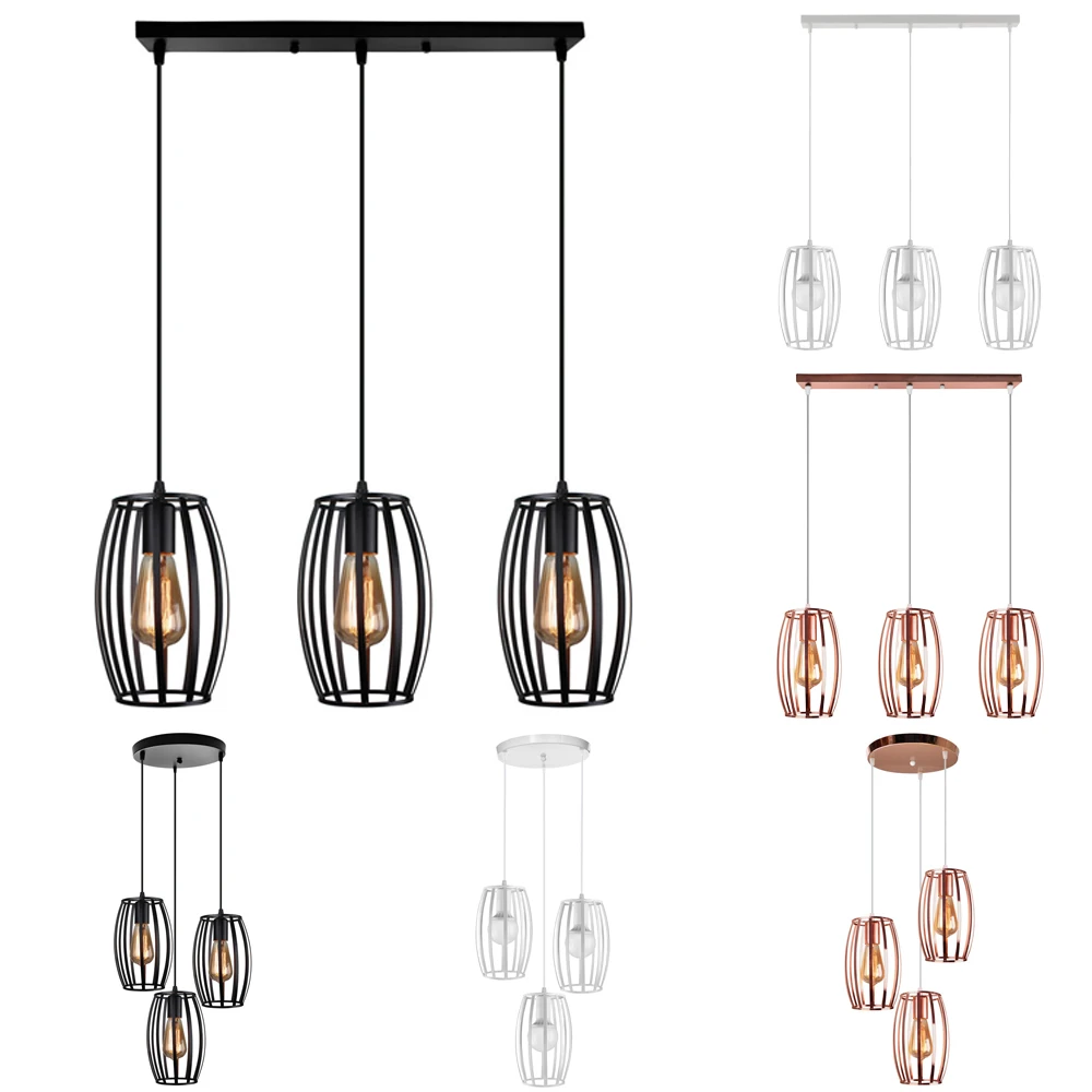 

1/3 головок потолочная люстра подвесные светильники промышленный ретро лофт освещение кухня винтажный подвесной светильник абажур E27 светодиодный