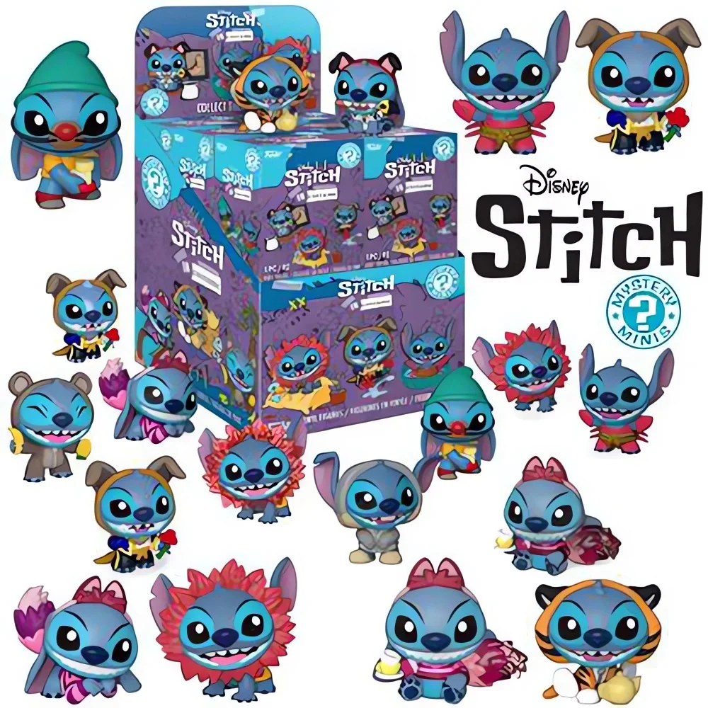 Kawaii Disney Stitch Funko POP misterio Mini caja ciega sorpresa figuras de acción de vinilo juguetes de modelos coleccionables estatua regalos de cumpleaños