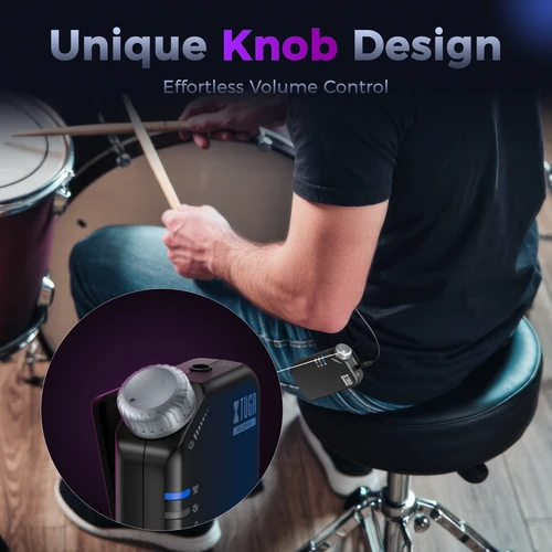 Imagen 2 del producto XTUGA J02s sistema de Monitor inalámbrico en la oreja 2,4G Mini sistema estéreo IEM baja latencia un transmisor más receptor cantante de escenario