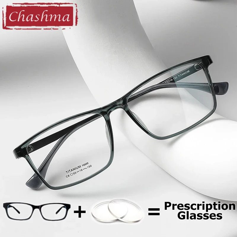 

Chashma Prescription Glasses Men Eyeglasses Frame Retro Fashion Myopia Reading TR90 Titanium Women Optical Lenses with Recipe