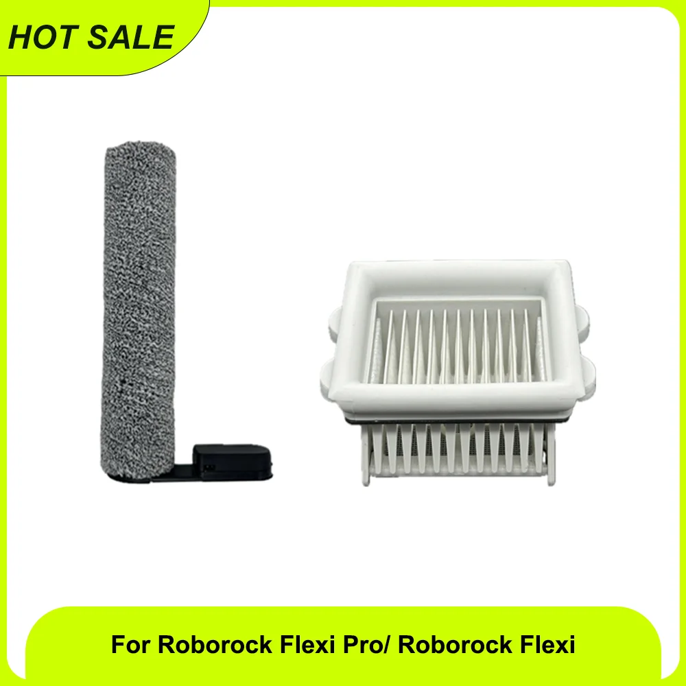 Compatible for Roborock Flexi Pro, Wet and Dry Vacuum Cleaner Roller Brush and Filter Accessories Replacement Spare Parts