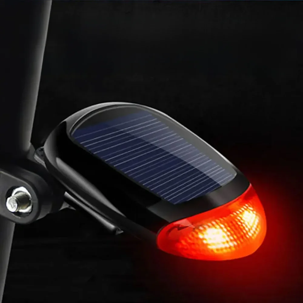 AliExpress NONE 2 LED Bicycle Taillight Solar Energy Rechargeable Bike Rear Light Night Cycling Safety Red Lamp