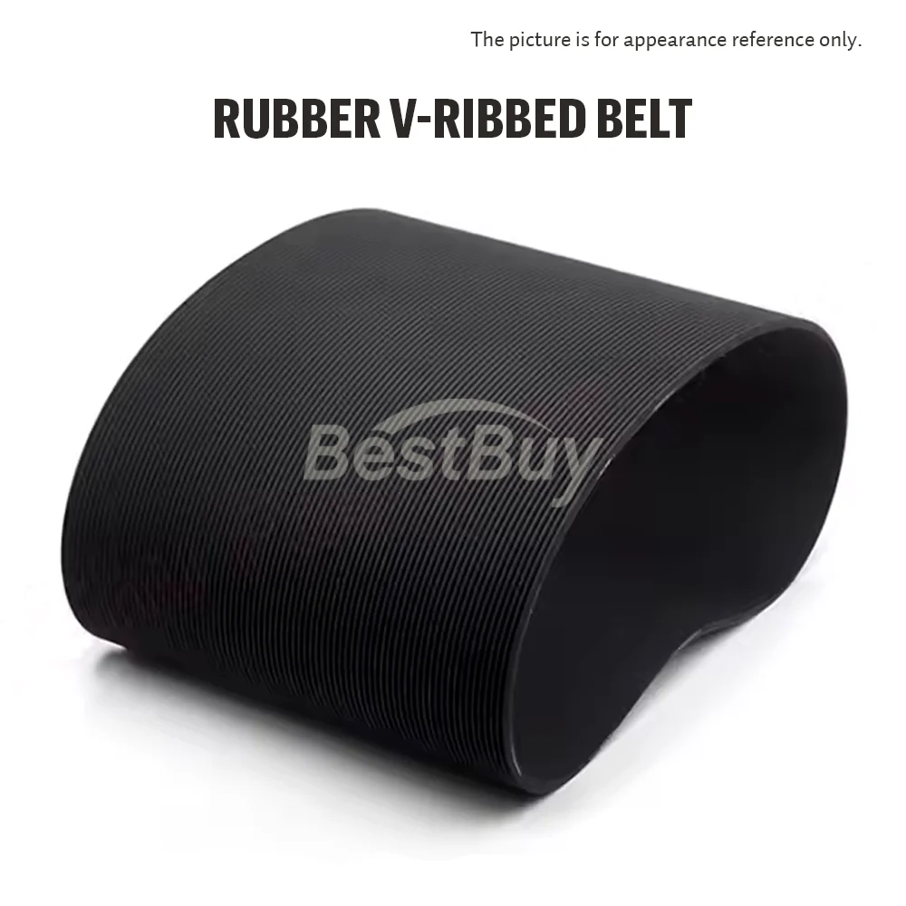 135J/137J/140J/145J/148J-230J Rubber Ribbed Ribs Belt Machine V-Ribbed Belt Woodworking Planer Multi Wedge PJ Pulley 3-12 Slots
