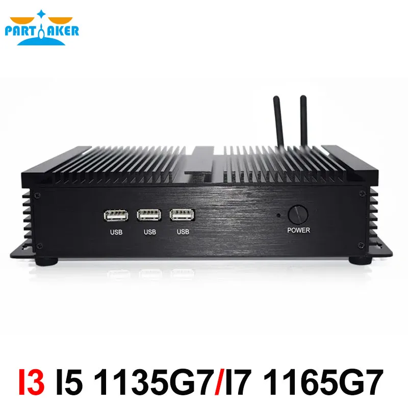 Industrial Fanless Mini PC Intel Core i7 1165G7 i5 1135G7 2*DDR4 M.2+MSATA+2.5''SATA 2*COM Rs232 HDMI VGA WiFi Rugged Computer