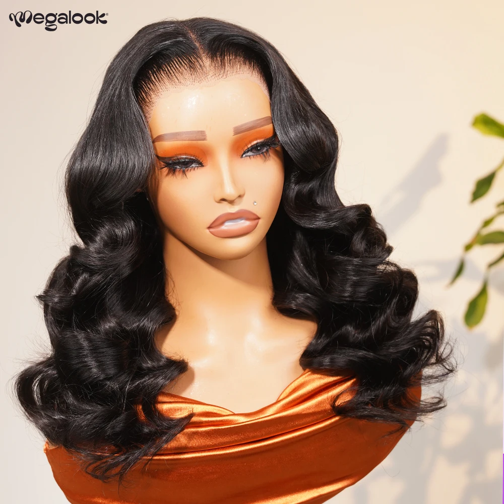 

Парик из натуральных волос Body Wave 13x6 с фронтальной кружевной вставкой, готовый к носке, с отбеленными узлами, предварительно выщипанный, с предварительно нарезанным кружевом, без клея
