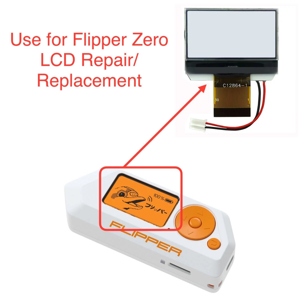 New 1.4inch Flipper Zero Screen Lcd Display With backlight replacement and repair