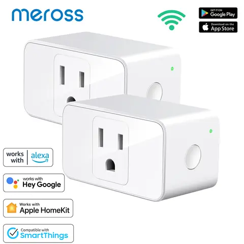 Meross HomeKit Smart Plug Mini WiFi Socket US Version App Remote Voice Control Support Alexa Google Assistant SmartThings