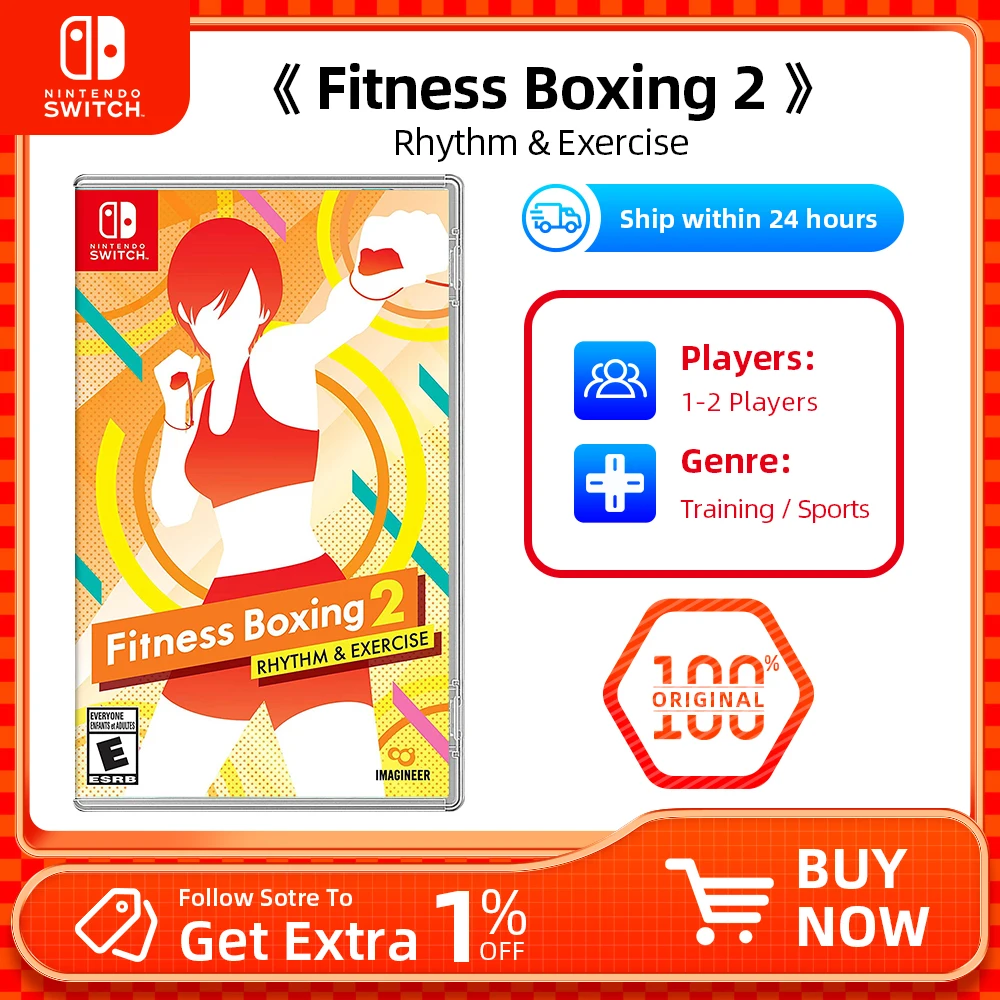 Nintendo Switch- Fitness Boxing 2 Rhythm  Exercise - Training Sports Music for Switch OLED Lite