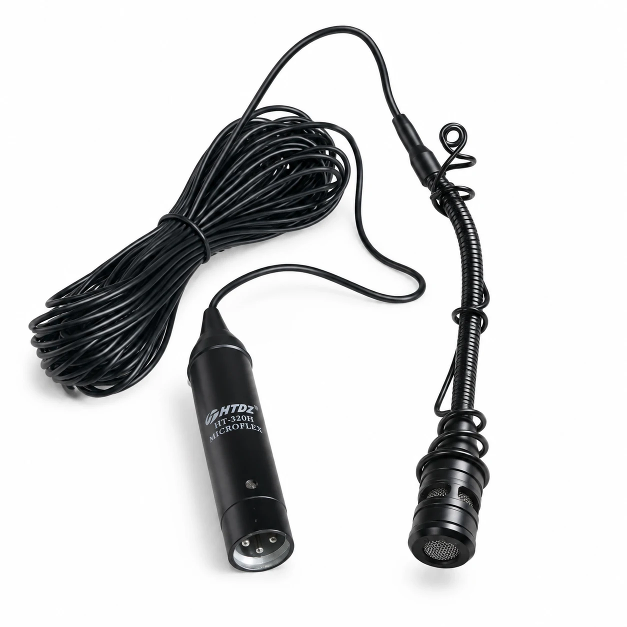 Overhead Hanging Condenser Microphone with Adjustable Gooseneck Spring Hook 3 Pin XLR for Choir Church Stage Theater Recording