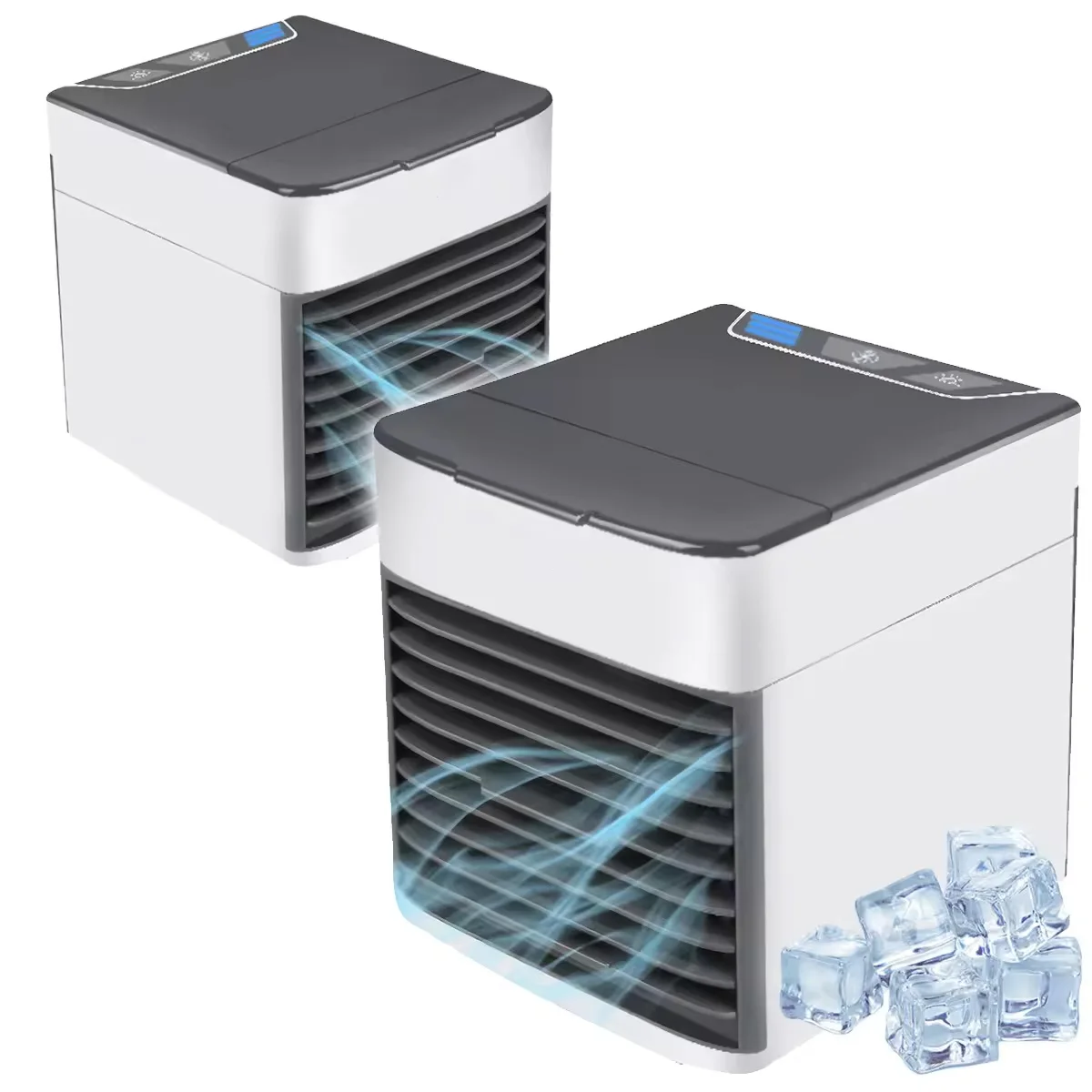 2 Pack Airconditioning Draagbare Ventilator 3 Speed Luchtreiniger Filter Koeler Voor Kamers