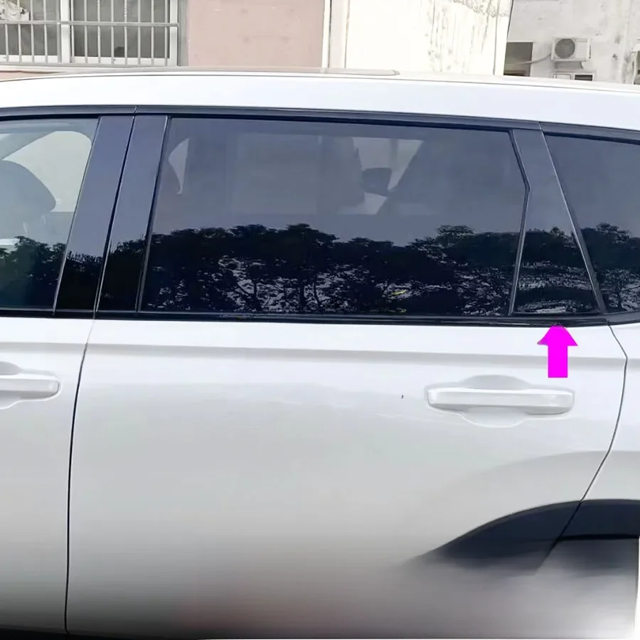 For 2023 2024 Honda CRV CR-V Car Door Body Window B C Pillar Cover Overlay Trims Bright Black