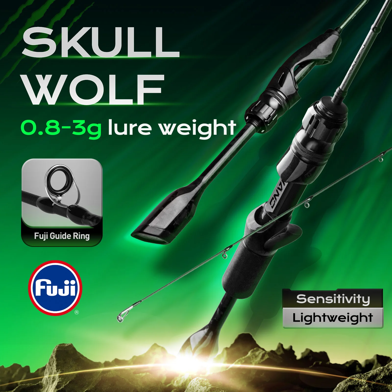 

HANDING SKULL WOLF Fuji A Ring 60g BFS Fishing Rod 0.8-3g Lure Weight Ultralight Fishing RodS 30+24T TORAY Carbon Fiber Soft Rod