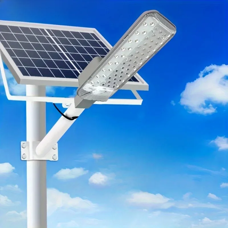 Solarne lampy uliczne Zewnętrzne wodoodporne lampy słoneczne dla zmierzchu do świtu Szerokokątne lampy uliczne o wysokiej jasności Zasilane energią słoneczną — zdjęcie 2