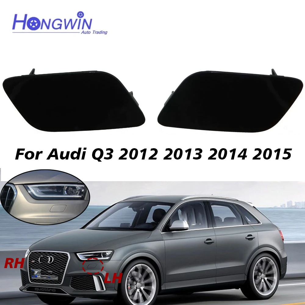 Car Front Bumper Headlight Washer Cover Headlamp Water Cap For Audi Q3 2012 2013 2014 2015 8U0955275 8U0955276 8U0 955 275