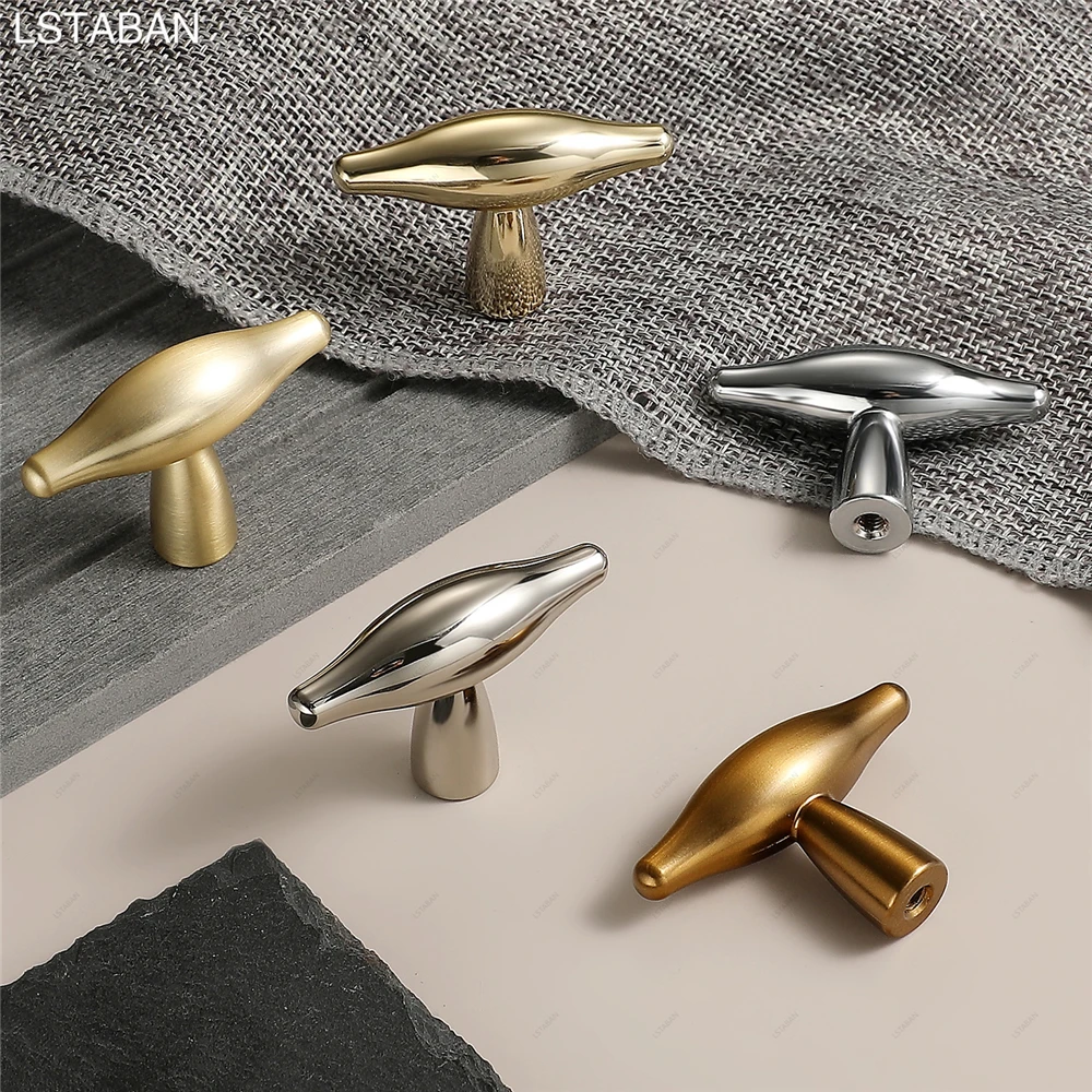 Luxury Single Hole Kitchen Cabinet Handle Zinc Alloy Bedside Table Drawer Pull Cupboard Wardrobe Furniture Hardware Door Knob