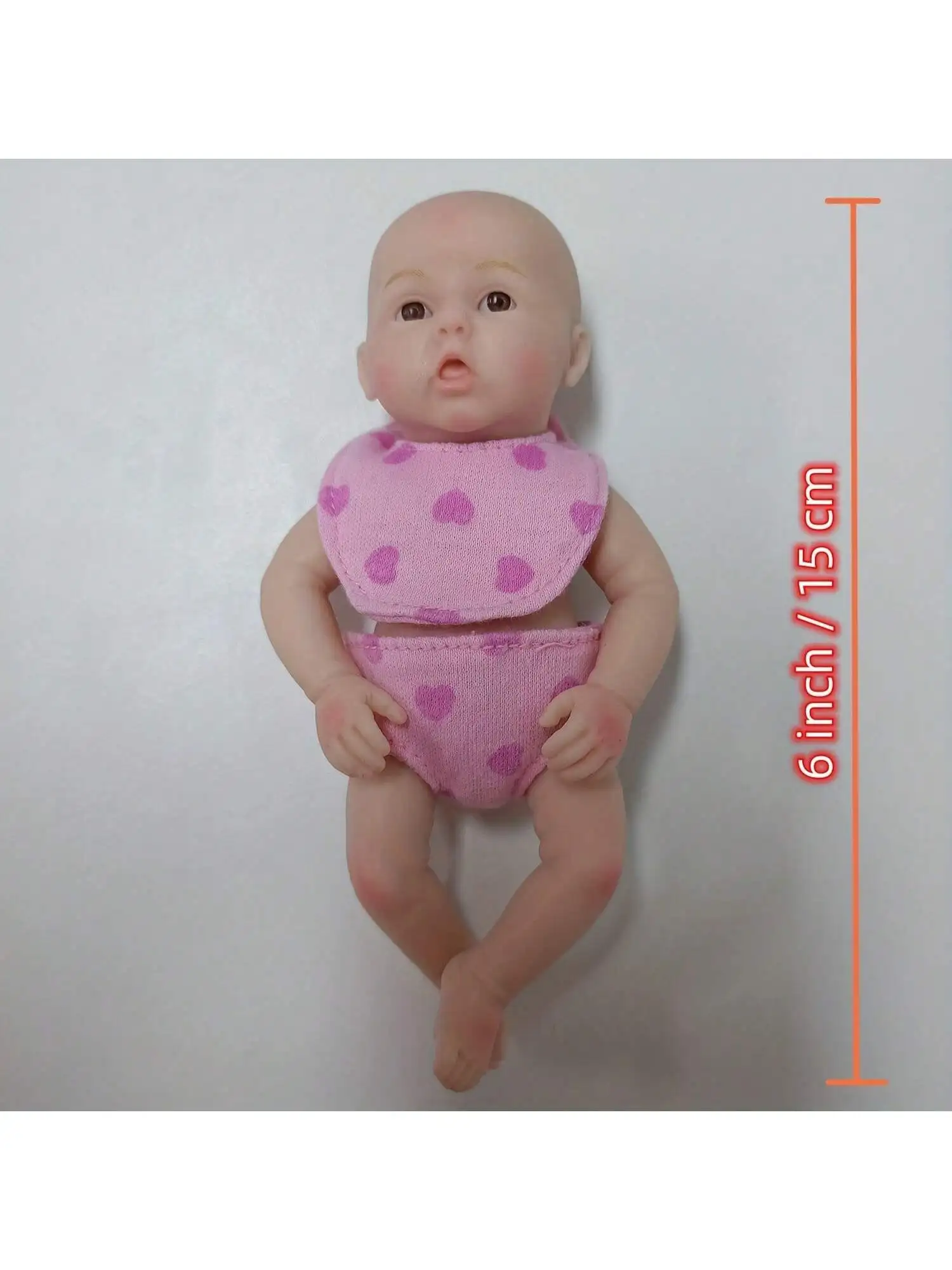 6 polegada realista reborn bebê bonecas silicone corpo inteiro, vida real bonecas do bebê dormindo corpo macio bonecas do bebê recém-nascido