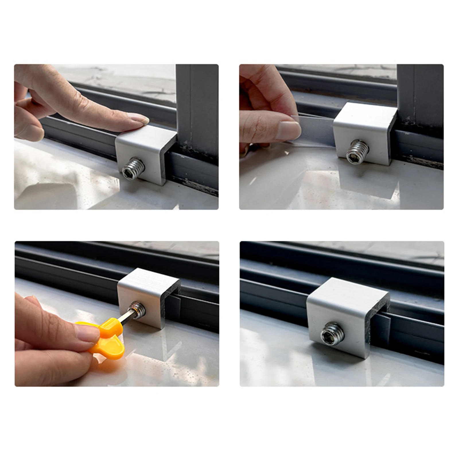 Window Lock Stopper with Key Hardware Aluminum Alloy Kids Window Security Lock Anti-theft Windows Stopper Professional for Home