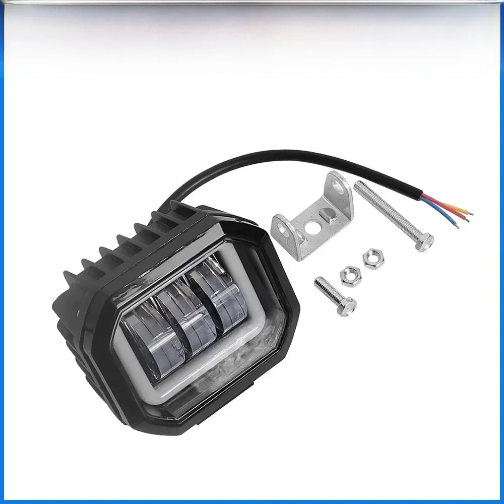 AliExpress LCQPTW Universal Electric Scooter Front Lamp Led Liht Spotlight 16W DC 12V-80V for Electric Bicycle Waterproof Warning Headlight Parts