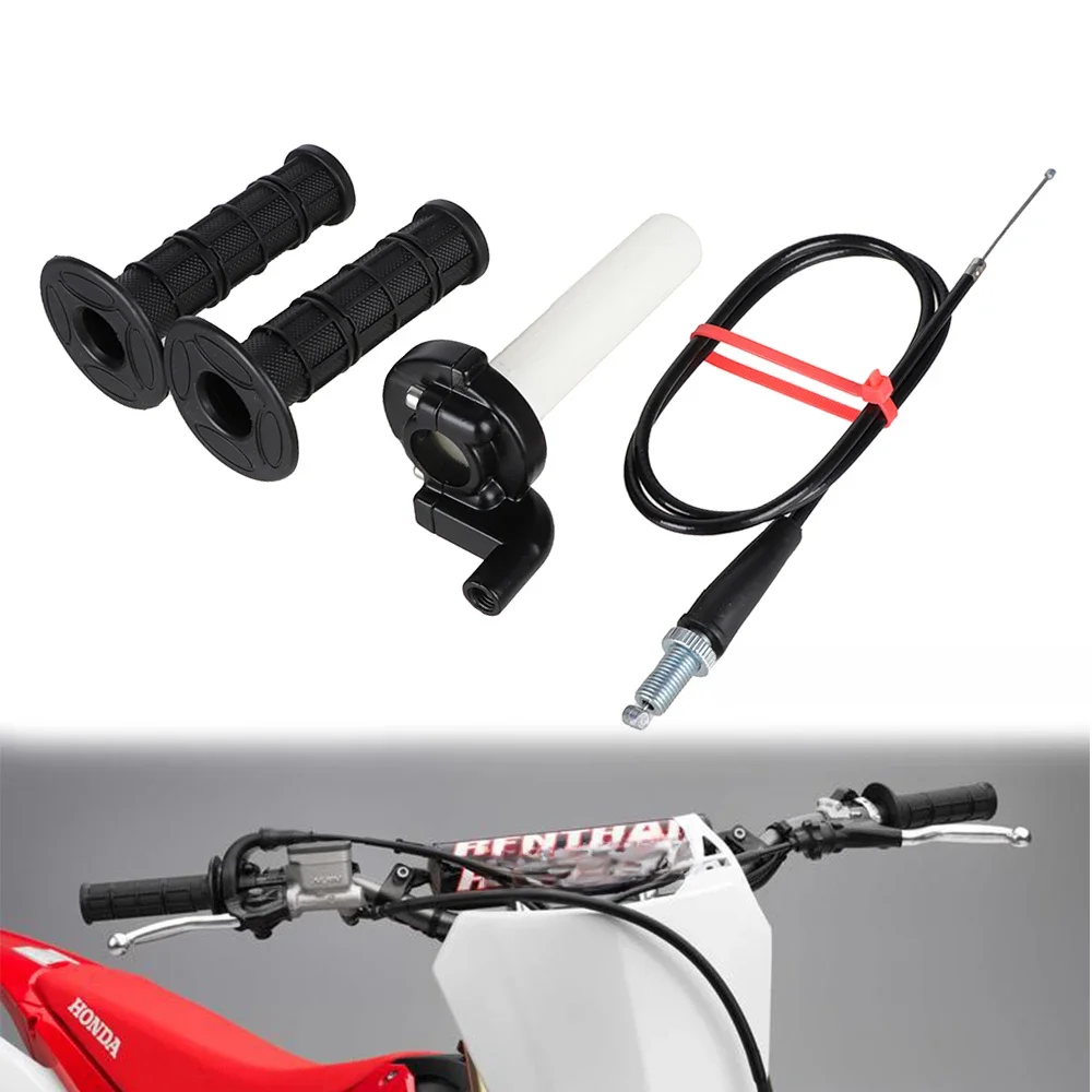 AliExpress NONE 7/8" 22mm Throttle Handle Grips & Cable For 50cc 90cc 110cc 125cc 140cc 200cc 250cc Pit Dirt Bike Pocket Motorcycle Quad ATV