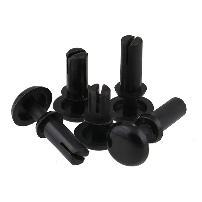 20PCS R2032-R6080 Schwarz Nylon Niet Push-typ Kunststoff Niet R Typ Niet Für PC Board Kunststoff Niet Hardware verschluss