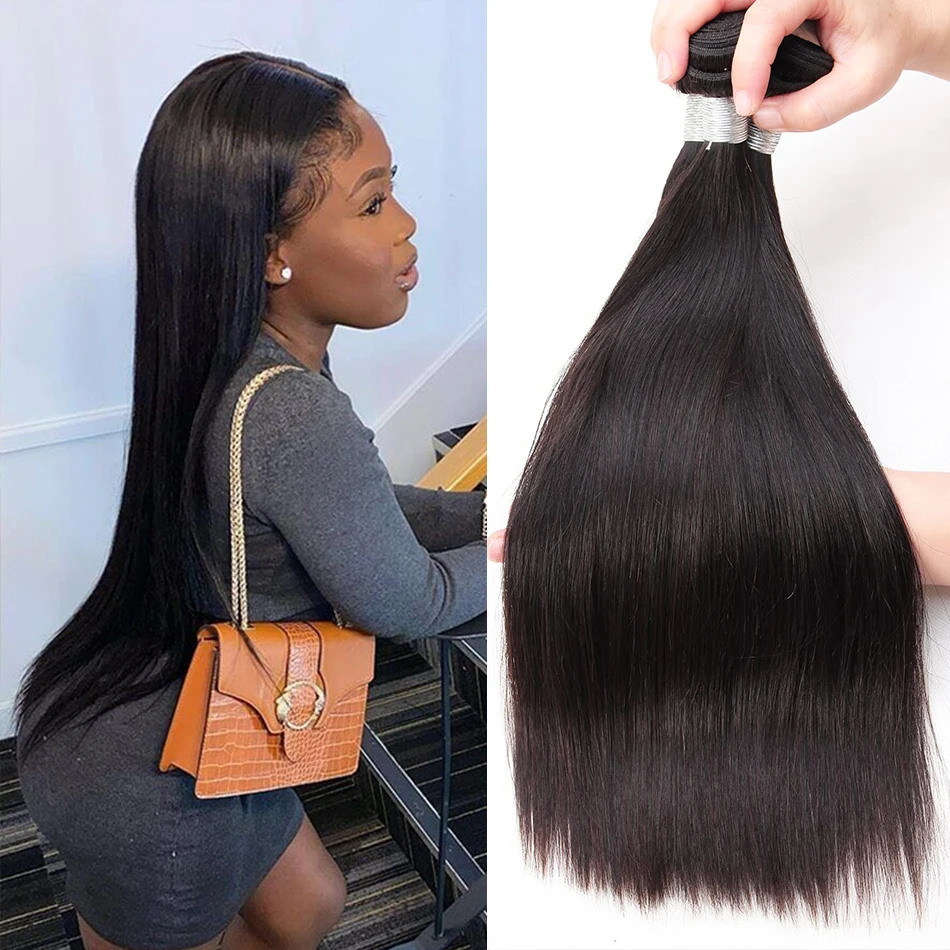 

Tissage Straight Hair Bundles 1/3/4 PCS Natural Human Woman Hair Brazilian Weave 10A &12A Human Hair Extensions Natural Straight