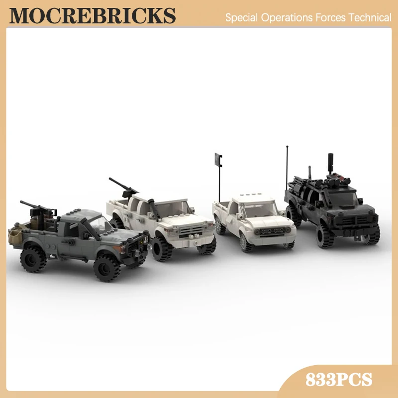 City Police SWAT Forces Off-Road Car Building Blocks Model Modern Military Special Operations Tactical Vehicle Kid's Bricks Toys