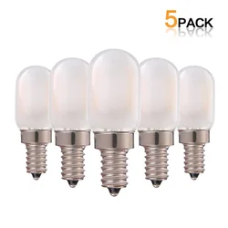 5pcs 1W Fridge Replace Lamp E12 E14 LED Light Bulbs Frosted Dimmable Warm White 220V 110V 10W Equivalent Mini Night Light