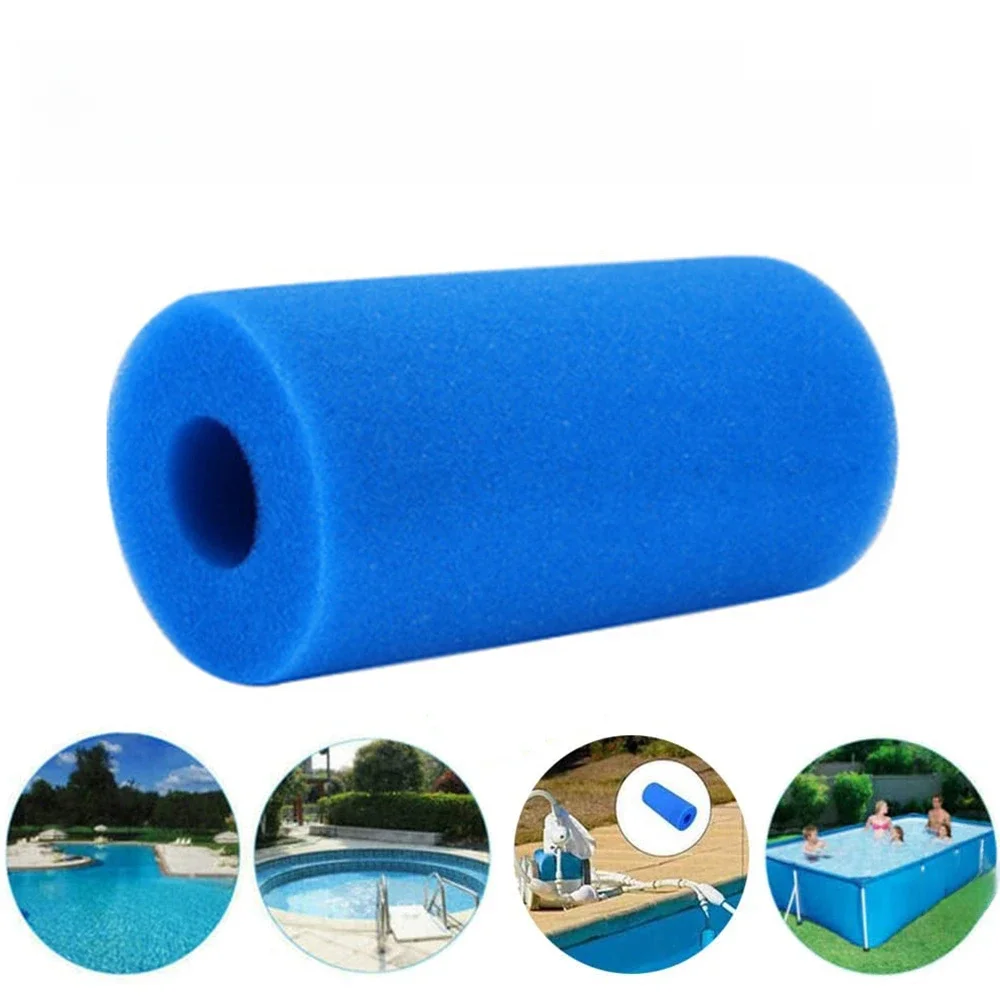Filtre de piscine pour Intex Type A, réutilisable, lavable, cartouche en mousse, éponge, nettoyeur de piscine, 10cm x 20cm
