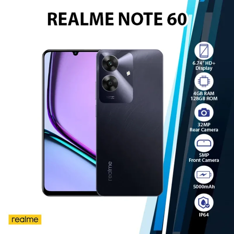 Realme Note 60 Dual SIM Voyage Blue 4GB RAM 256GB أسود/أزرق #2