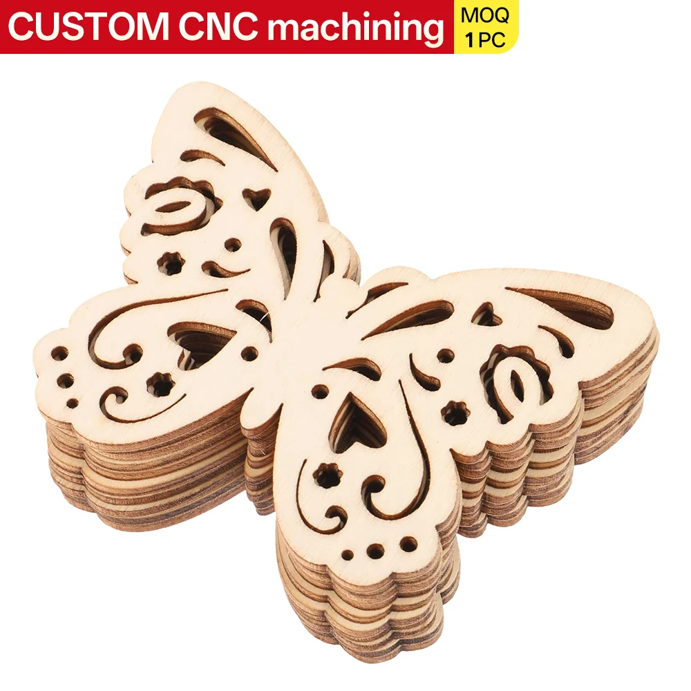Custom-carved and cut Christmas wood chips natural wood craft materials DIY scrapbook decorations creative educational wood