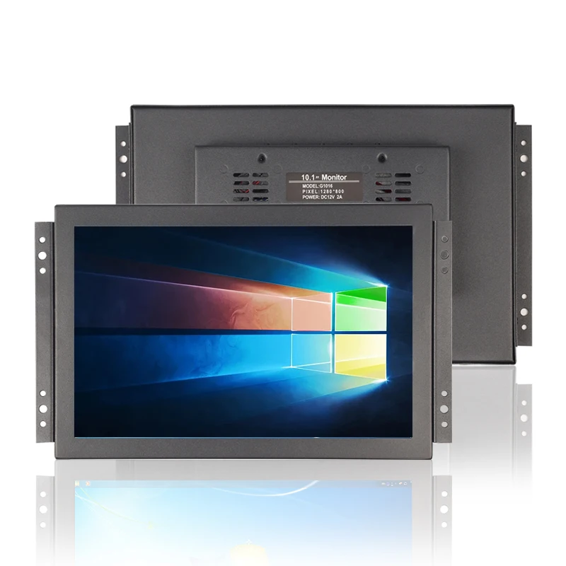 Zhixianda-オープンフレームモニター10.1インチ1280x800/1920x1200 hd産業用ディスプレイhdmi vga bnc av usbインターフェース付き