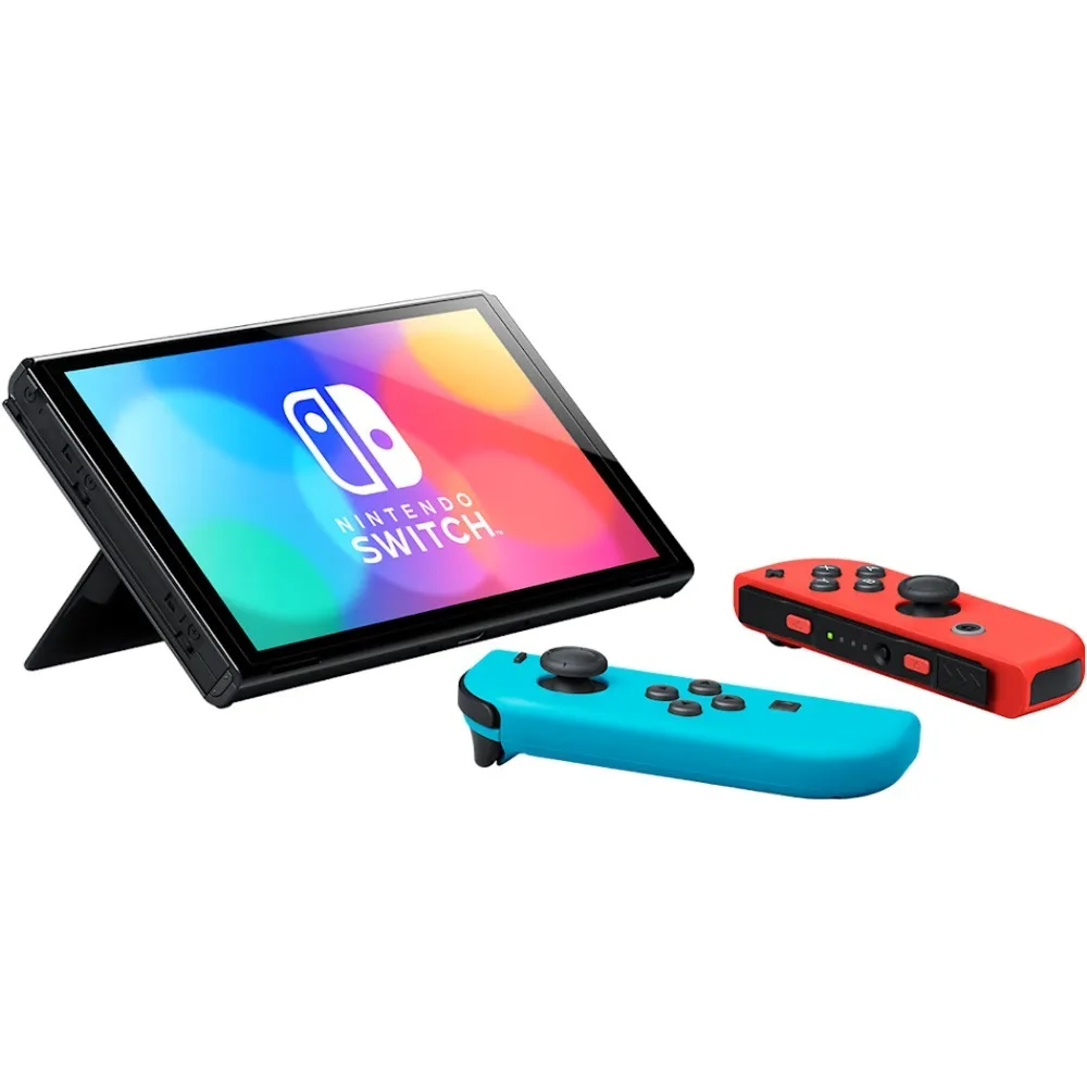 Gaming Console, Nintendo Switch, Neon Blue and Neon Red Joy-Con,with Mario Kart 8 Deluxe and 3 Month Online Membership