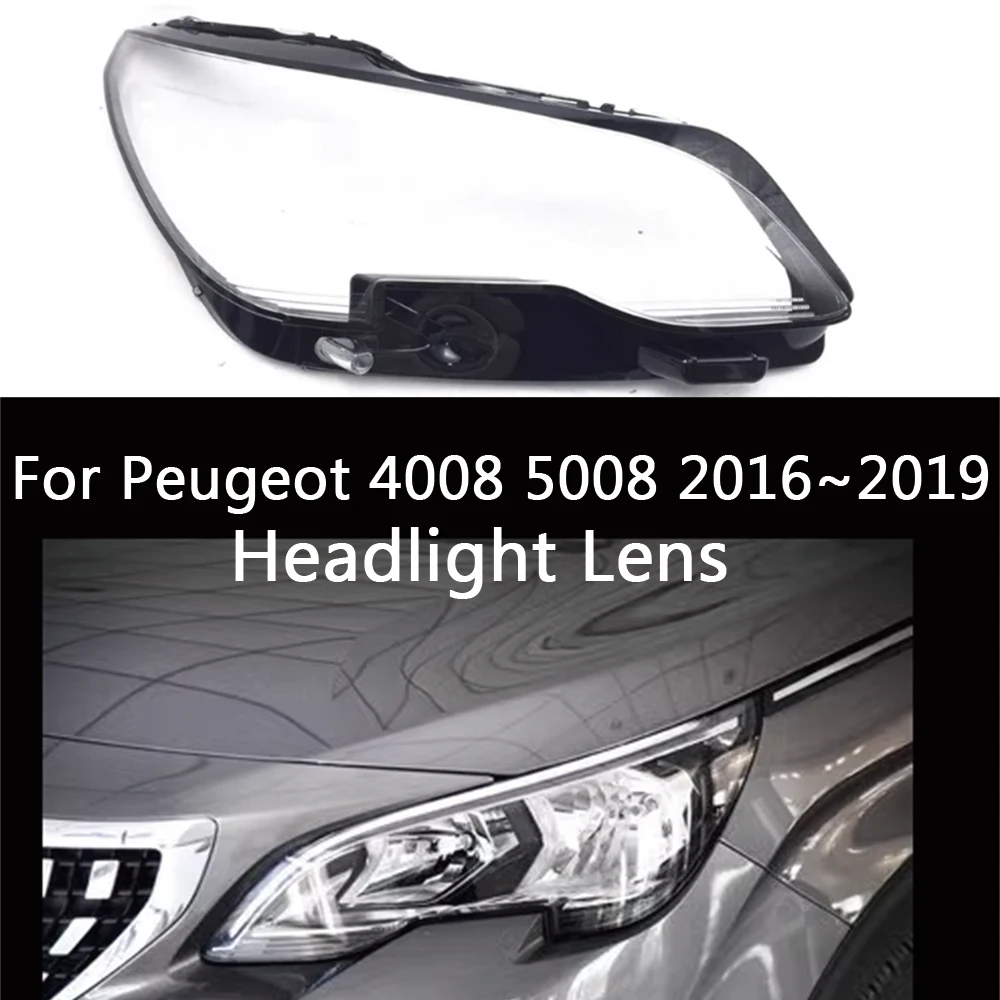 

For Peugeot 4008 5008 2016 2017 2018 2019 Car Headlight Shell Headlight cover Headlamp Lens Headlight Glass Auto Shell Cover