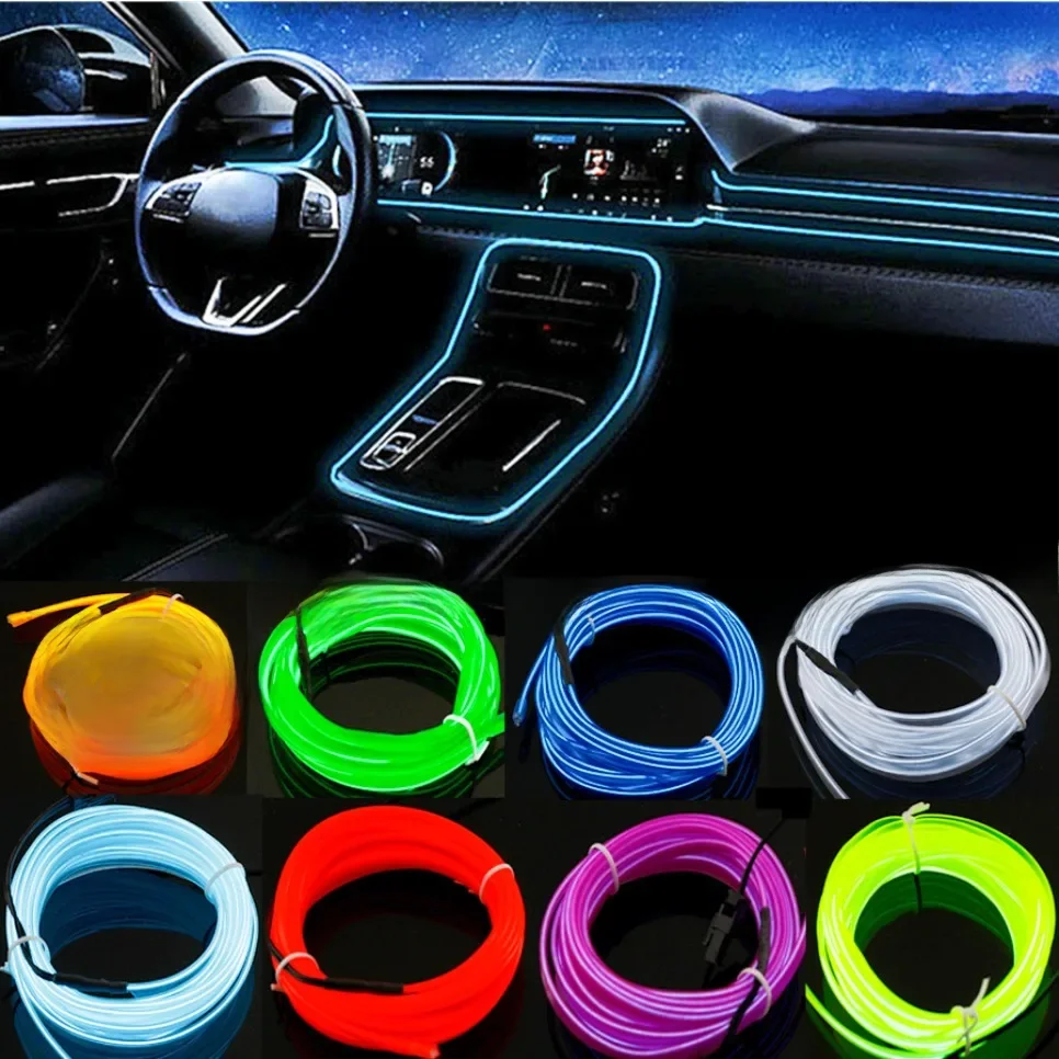 1M/2M/3M/4M/5M Flexible néon EL fil Led néon danse fête atmosphère décor lampe RopeTube étanche multicolore Led bande