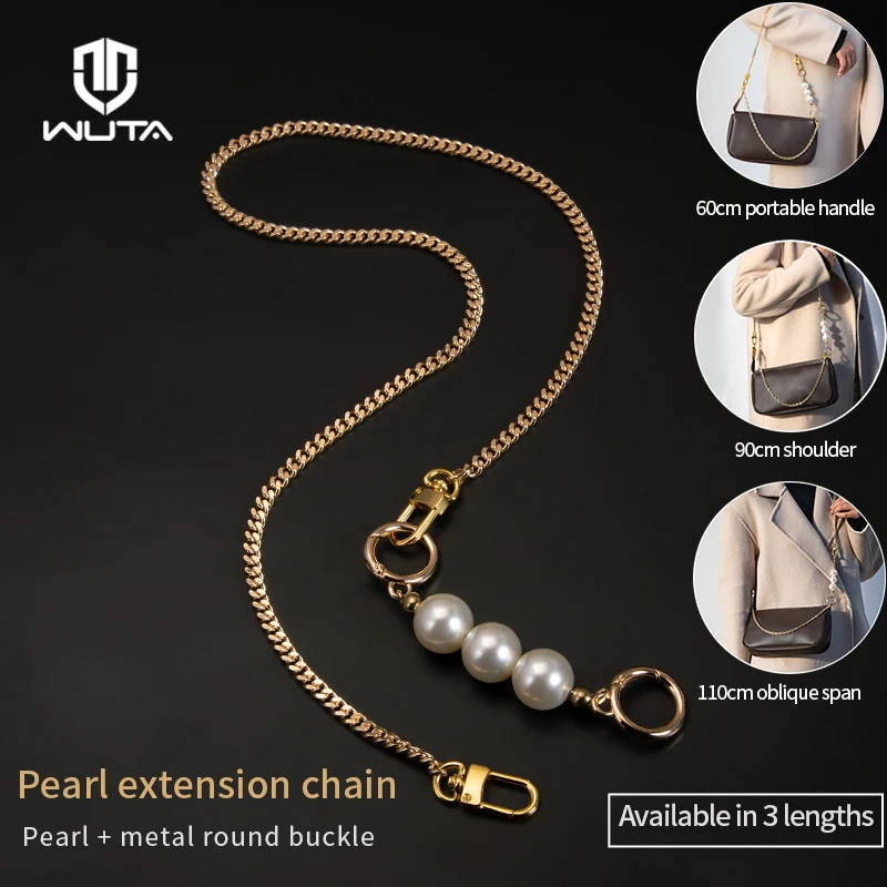 WUTA Bag Strap Extender Pearl Extenders Chain for LV for COACH Purse Handbag Shoulder Straps Convert Crossbody Bag Accessories