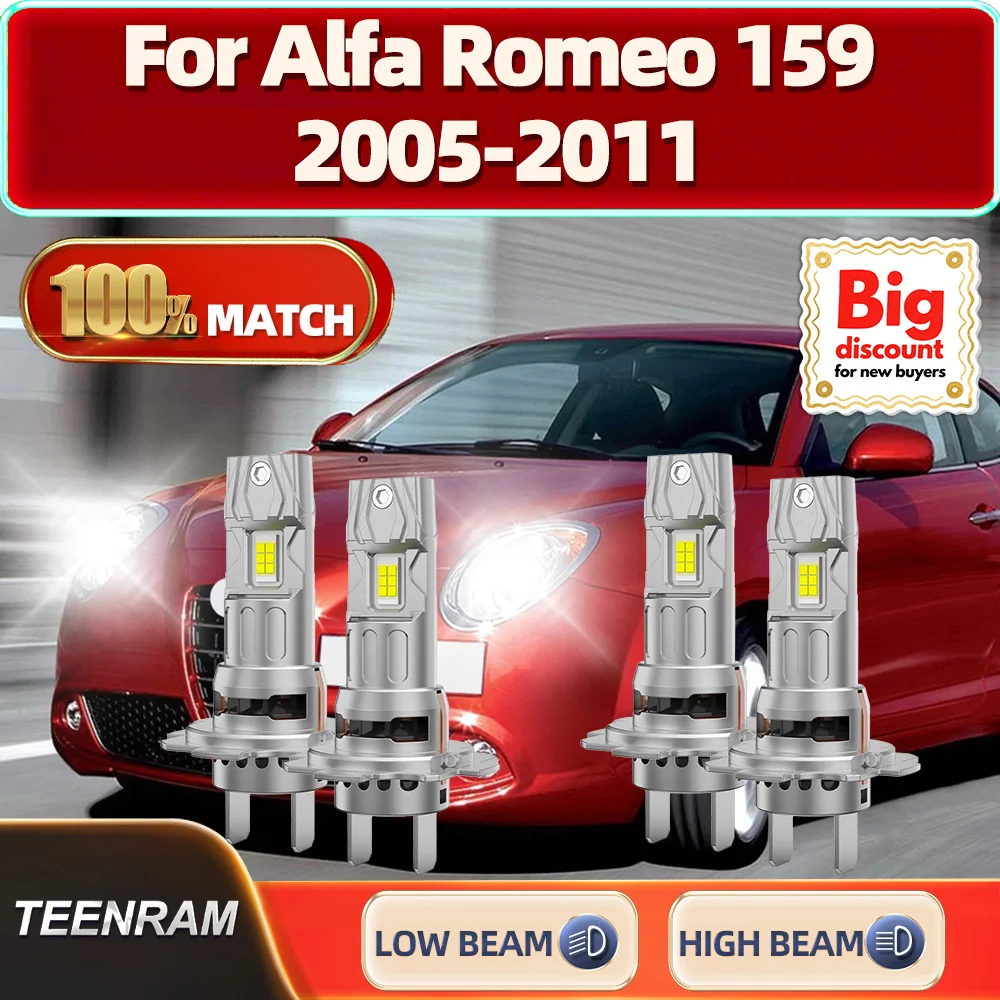 

Автомобильная светодиодная лампа для фар Alfa Romeo 159 2005 2006 2007 2008 2009 2010 2011 250 Вт, ампула турбонаддулы, простая установка Canbus