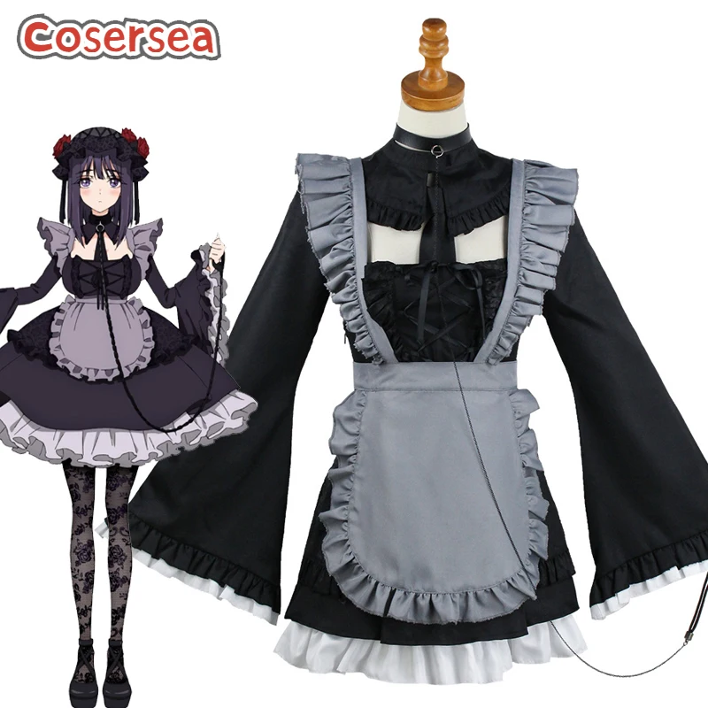 

Cosersea Marin Kitagawa Cosplay Costume Anime My Dress-Up Darling Marin Kitagawa Maid Dress Halloween Women Dress Outfit Fullset