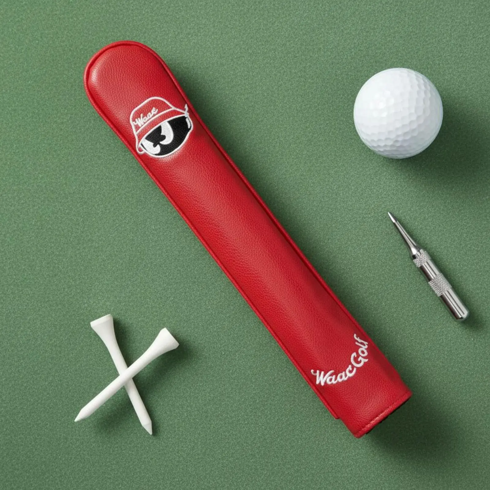 1Pcs PU Leather Golf Alignment Stick Cover Dustproof Direction Rod Protective Sleeve For Outdoor Golf Course Training Equipment