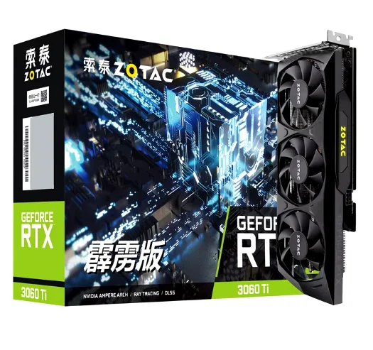 New ZOTAC RTX 3060 TI 8G Graphics Card GE HA 256-bit GDDR6 NVIDIA GPU RTX3060 TI Pc Gaming 8GB Video Card