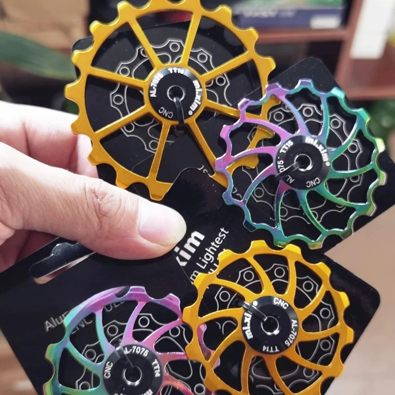 AliExpress mi Xim 2021 New Bicycle Ceramics Rear Derailleur 14T 15T 16T 17T 18T Jockey Wheel Road MTB Guide Bike Ceramics Bearing Bicycle Parts
