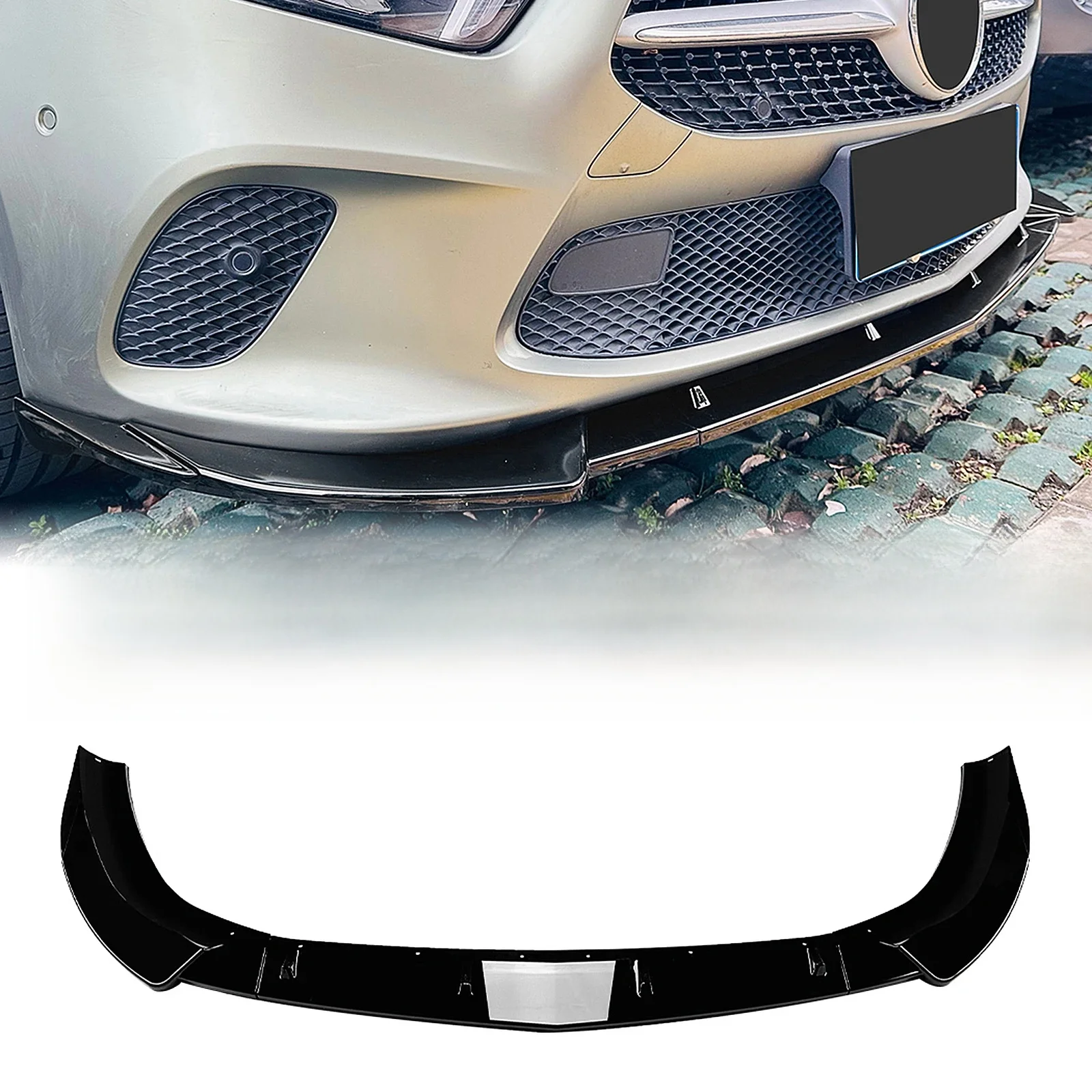 Becquet de Pare-Choc Avant pour Mercedes Benz Classe A W177 V177 2018-2022 A180 A200 A220 A250, Protection de la Base Standard Vervoltage