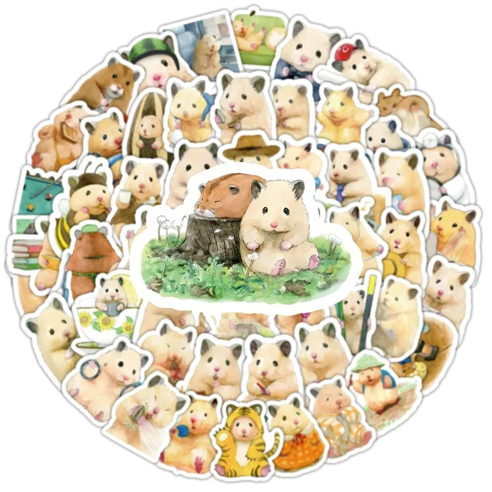 AliExpress GOGOTU 10/30/50/100PCS Kawaii Hamster Stickers Cute Animal Cartoon Graffiti DIY Decals Luggage Laptop Phone Guitar Bike Skateboard Toy