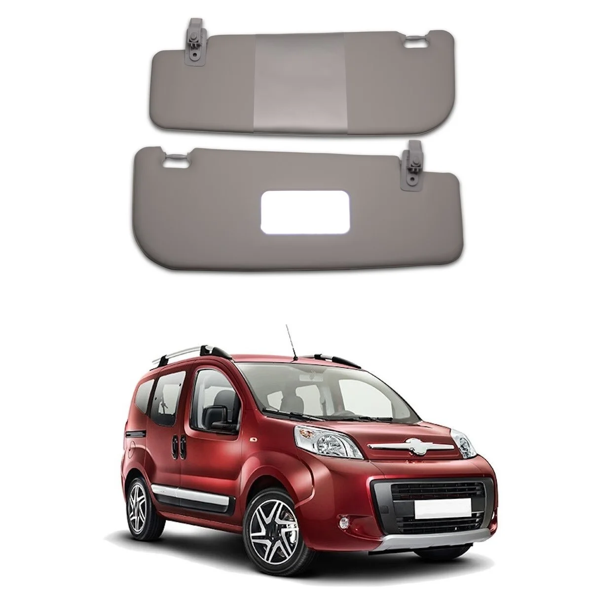 For Fiorino-Nemo-Bipper Interior Sun Visor Set Right Left 2 Pieces Set Car Visor Protection Auto Spare Parts Renewal Accessories