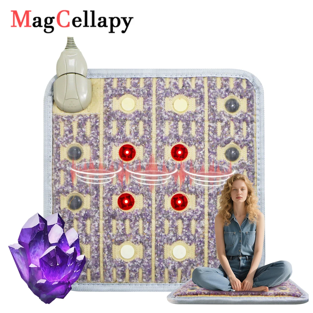 Photonic Energy Massage Pad PEMF Rotating Pulse Magnetic Field Therapy Red Light Hot Compress Yoga Massage Cushion