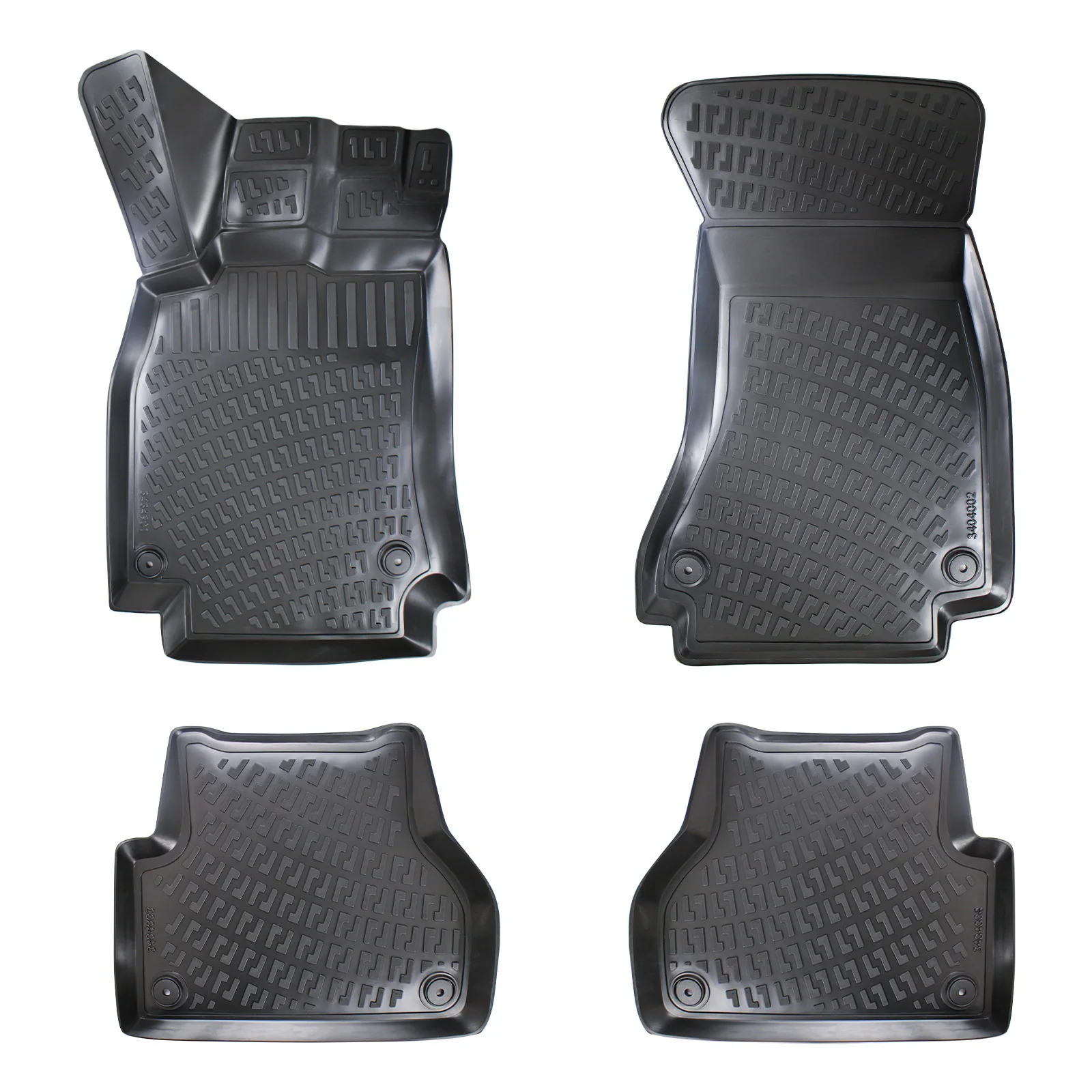 Floor Mats + Cargo Trunk Liner Fits Audi A4 B8 2008-2016 SW Set - All Weather Maximum Coverage - Water Resistance