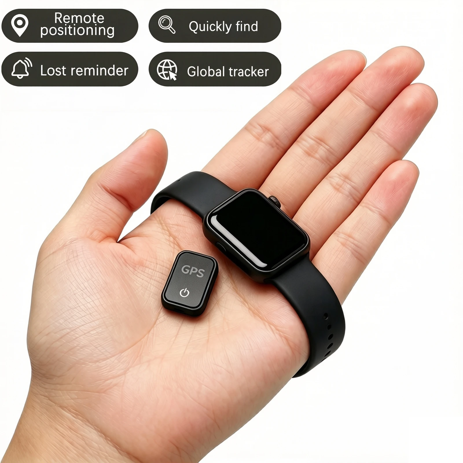 Mini Magnetic GPS Tracker, Wireless Real-Time Locator with Ultra-Long Standby Time, Hidden Anti-Lost Device for Safety Monitoring of Cars, Motorcycles, Electric Vehicles, Kids, the Elderly and Pets