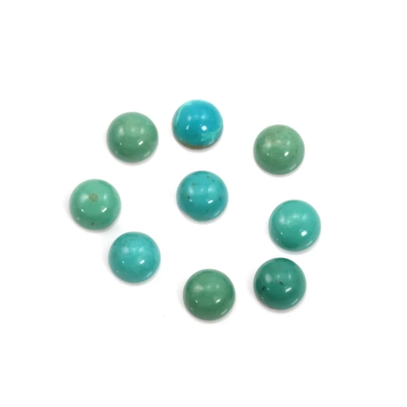 5pcs Turquoise Cabochon Cab Round Shape Natural Gemstone Stone Dome 2-16mm For Jewelry Making Craft Earrings Ring Pendant DIY