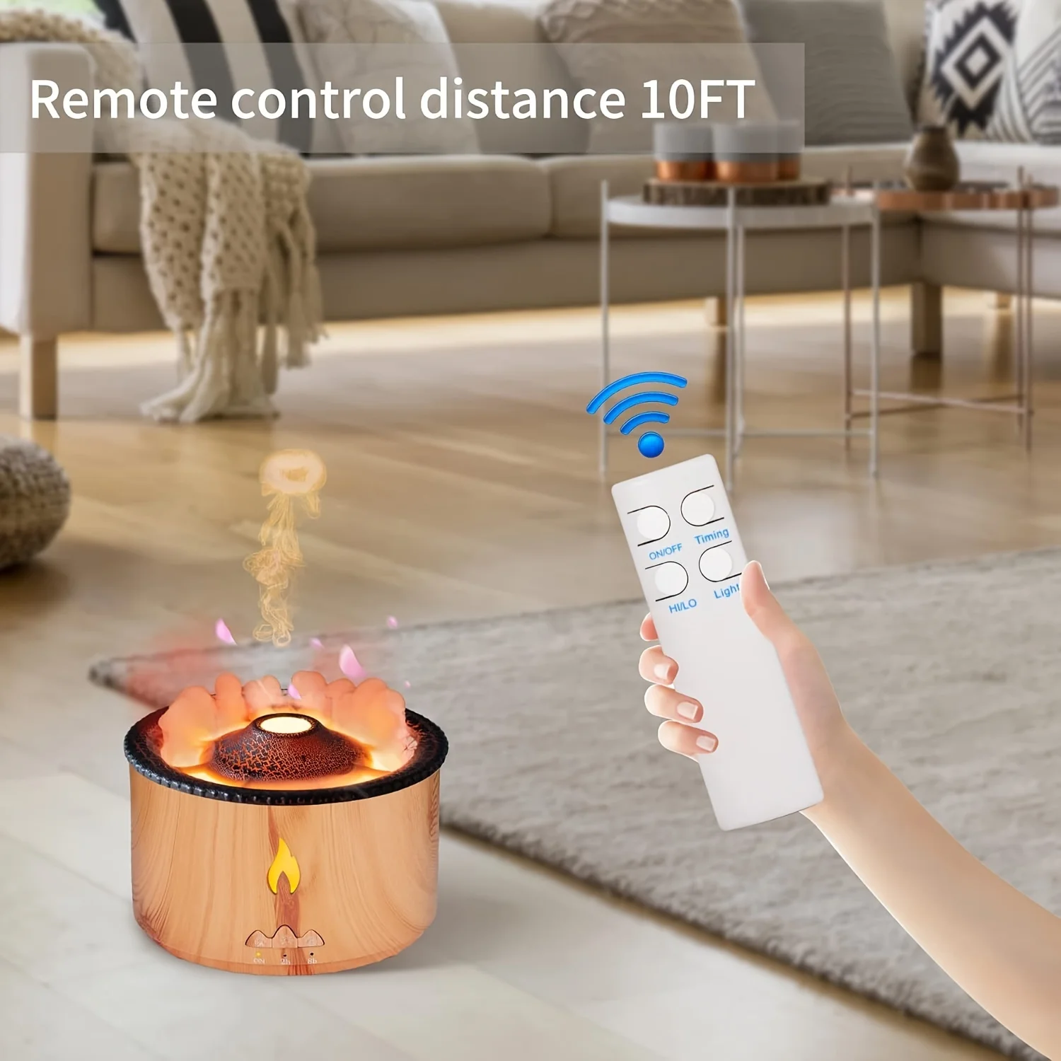 Vulkan Flammen diffusoren kühlen Nebel Luftbe feuchter für zu Hause Ultraschall Aroma therapie Diffusor mit ätherischen Öl schale leise Elektronik