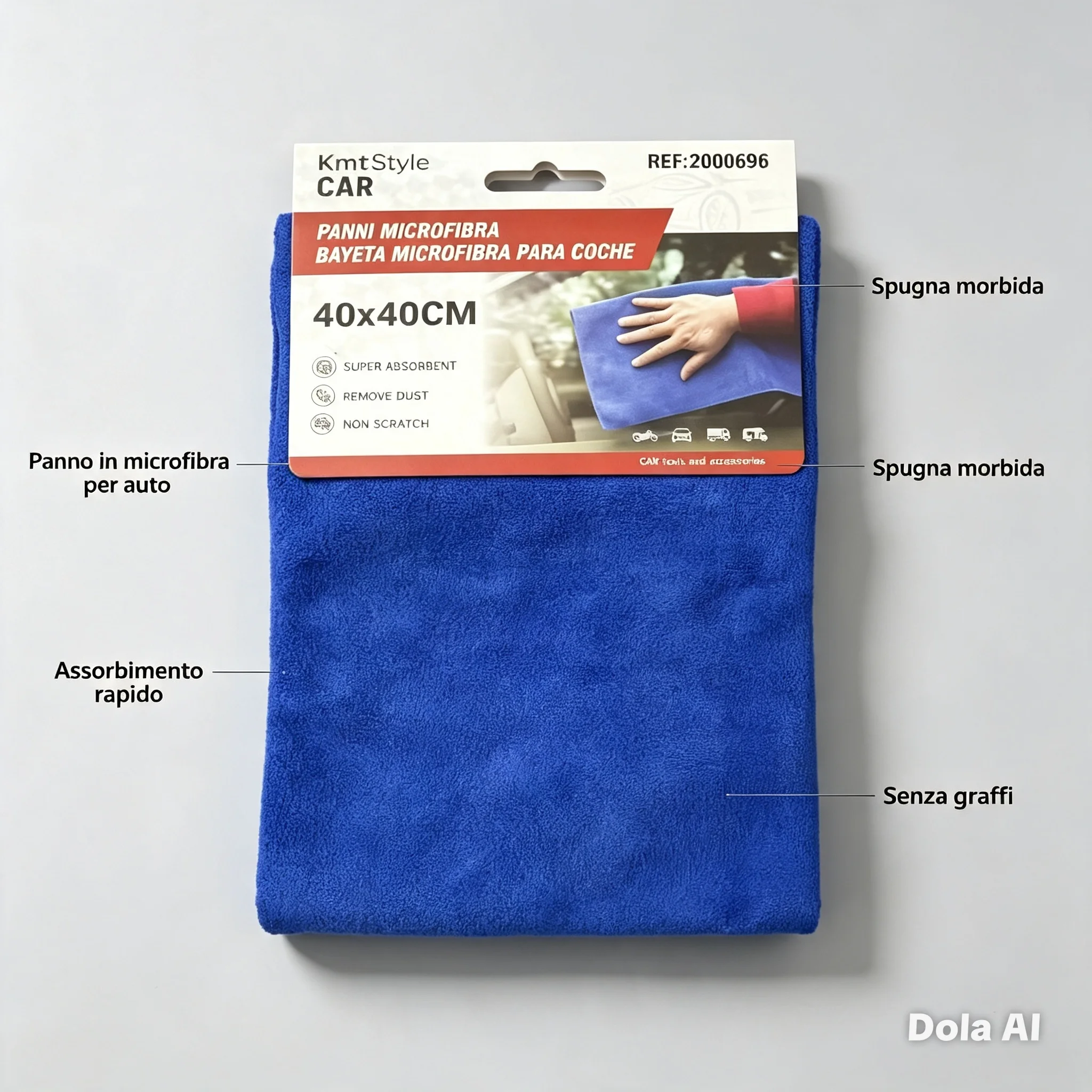 Microvezeldoek voor auto's 40x40 cm, absorberende microvezel autodoek, microvezel autodoek, reinigingsdoeken voor auto-interieur, microvezeldoek voor auto's 40x40 cm - doek voor het reinigen van